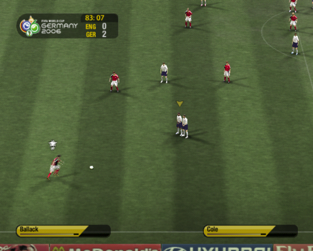 FIFA World Cup: Germany 2006 (PlayStation 2) screenshot: This is the default point of view