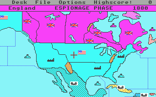 Colonial Conquest (Atari ST) screenshot: The 1880 scenario