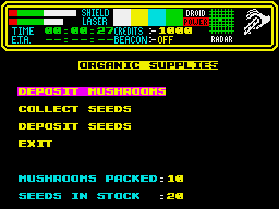 Colony (ZX Spectrum) screenshot: Better plant some more