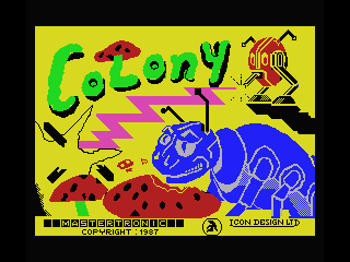 Colony (MSX) screenshot: Title and loading screen