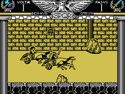 Coliseum (MSX) screenshot: Avoid obstacles