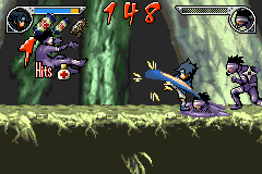 Naruto: Ninja Council 2 (Game Boy Advance) screenshot: But that one flew