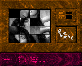 Sex Puzzle (Amiga) screenshot: Initial Hotchpotch