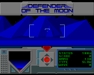 Defender of the Moon (Amiga) screenshot: Waiting for first wave