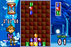 Columns Crown (Game Boy Advance) screenshot: Flash Columns: The goal is to clear the specified gem