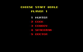 Rockford: The Arcade Game (Atari ST) screenshot: Level selection