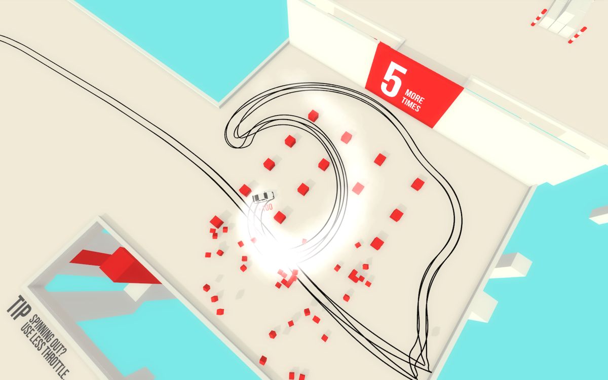 Absolute Drift (Windows) screenshot: The game has many sections where you get to practice.