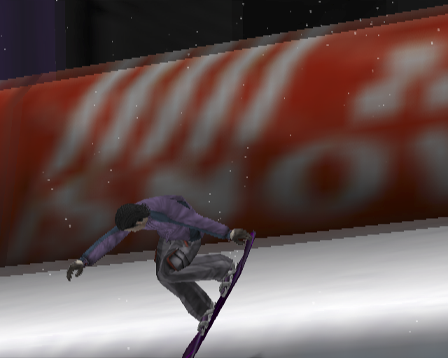 Snowboard Racer 2 (PlayStation 2) screenshot: The replay of the Halfpipe game mode does produce some good screenshots