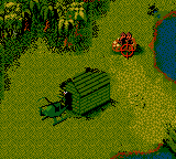 Cannon Fodder (Game Boy Color) screenshot: ... and your first target!