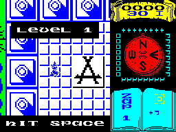 Wiz (ZX Spectrum) screenshot: Starting position