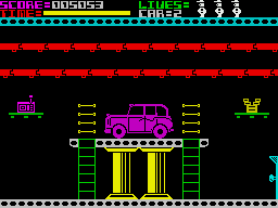 Automania (ZX Spectrum) screenshot: Car 3 is completed.