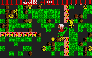 Rockford: The Arcade Game (Atari ST) screenshot: Hunter death animation
