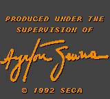 Ayrton Senna's Super Monaco GP II (Game Gear) screenshot: Splash screen