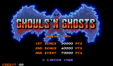 Ghouls 'N Ghosts (Arcade) screenshot: Title screen