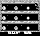 Donkey Kong Land III (Game Boy) screenshot: Selecting one empty slot.