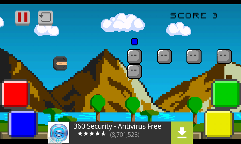 Ninja Colors (Android) screenshot: To remove a pair you need to press two colors.