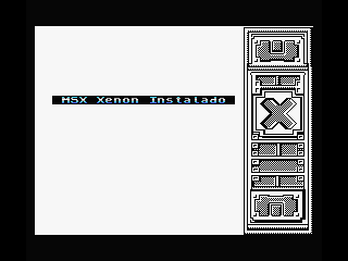 Xenon (MSX) screenshot: Installation screen