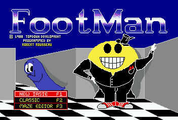 FootMan (Amiga) screenshot: Title screen