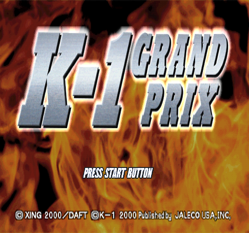K-1 Grand Prix (PlayStation) screenshot: Title screen (US).