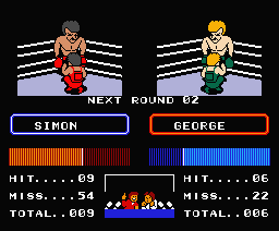 Ring King (MSX) screenshot: Some treatment before the next round begins.