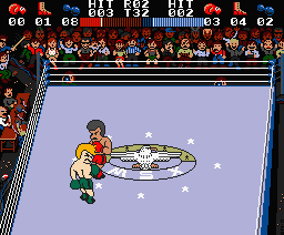 Ring King (MSX) screenshot: That's a punch!