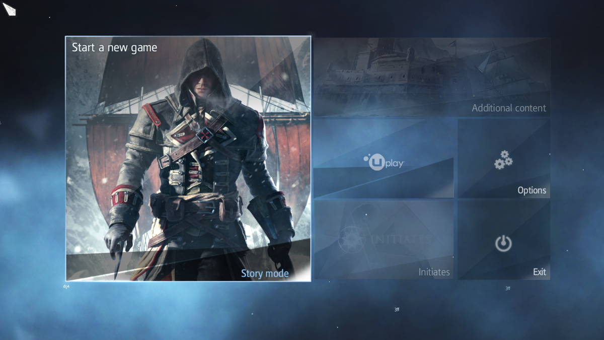 Assassin's Creed: Rogue (Windows) screenshot: Main menu