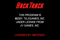BackTrack (Game Boy Advance) screenshot: BackTrack