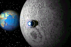 BackTrack (Game Boy Advance) screenshot: Fly me to the moon