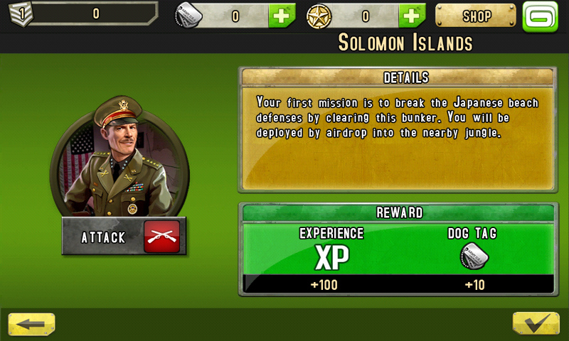 Brothers in Arms 2: Global Front (Android) screenshot: Mission details