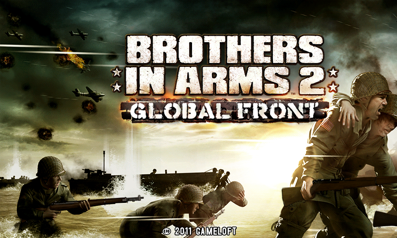 Brothers in Arms 2: Global Front (Android) screenshot: Title screen