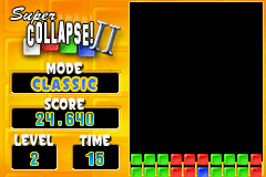 Super Collapse! II (Game Boy Advance) screenshot: Starting level 2.