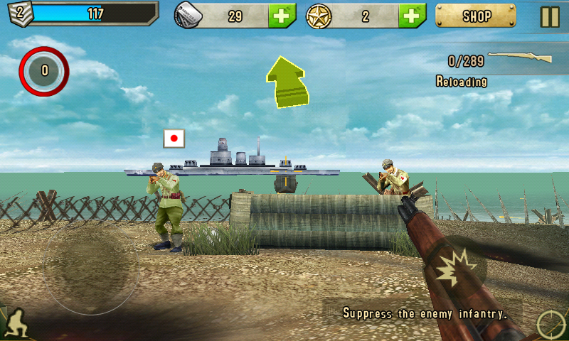 Brothers in Arms 2: Global Front (Android) screenshot: At the beach front