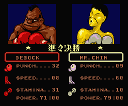 Ring King (MSX) screenshot: Two other opponents.