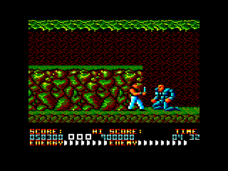 Bad Dudes (Amstrad CPC) screenshot: "If you did not let that man join you, how about me?"