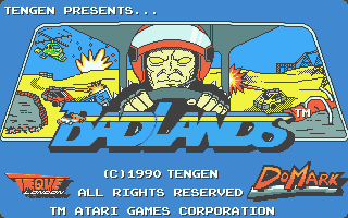 Badlands (Atari ST) screenshot: Title screen