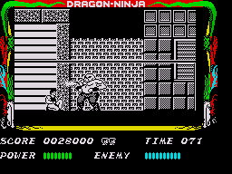 Bad Dudes (ZX Spectrum) screenshot: The fire boss you come up against can breath fire