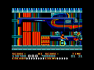 Bad Dudes (Amstrad CPC) screenshot: Boss hurt