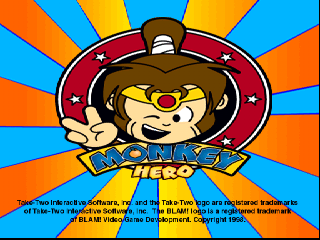 Monkey Hero (PlayStation) screenshot: Title screen