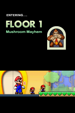 Mario vs. Donkey Kong 2: March of the Minis (Nintendo DS) screenshot: The first floor.