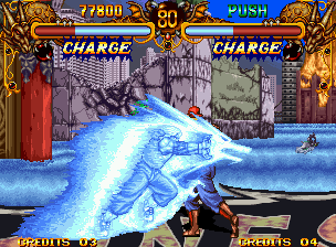 Double Dragon (Neo Geo) screenshot: The power of the dragon is supreme!