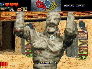 Crypt Killer (SEGA Saturn) screenshot: Oh, noez! It's the raise-da-roof mummy!