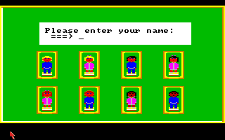 Mixed-Up Mother Goose (Amiga) screenshot: Choose your character