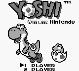 Yoshi (Game Boy) screenshot: Title screen.