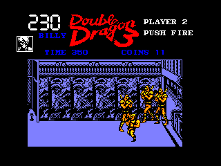 Double Dragon 3: The Rosetta Stone (Amstrad CPC) screenshot: Now there are three of them