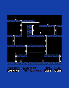 Lode Runner (VIC-20) screenshot: Being chased around the second level