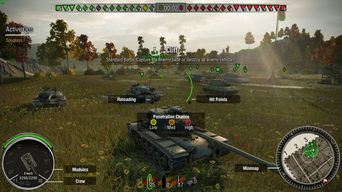 World of Tanks: Xbox 360 Edition (Xbox One) screenshot: Yey, my team. Good luck ladies and gentlemen!