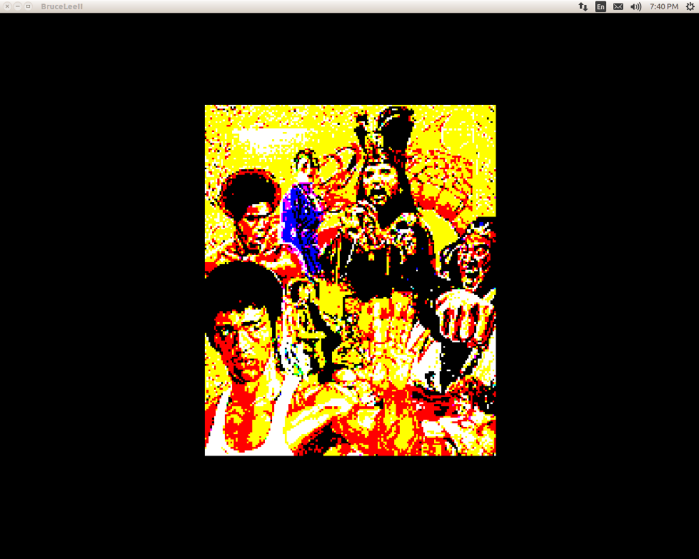 Bruce Lee II (Linux) screenshot: Loading screen (Amstrad CPC mode)