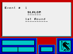 Downhill Challenge (ZX Spectrum) screenshot: The first game mode