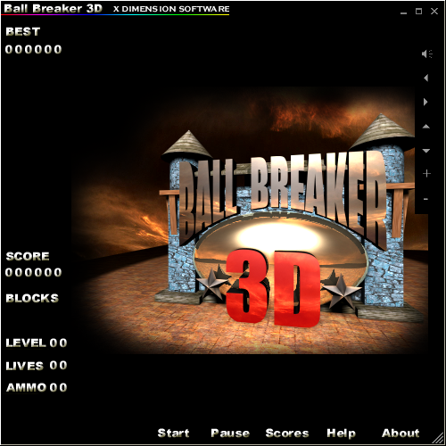 Ball Breaker 3D (Windows) screenshot: Title screen