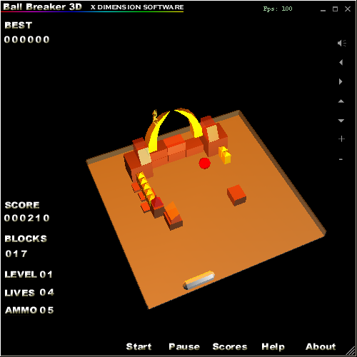 Ball Breaker 3D (Windows) screenshot: Level 1 in-game